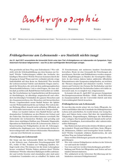 Schweizer Mitteilungen - Juni 2017
