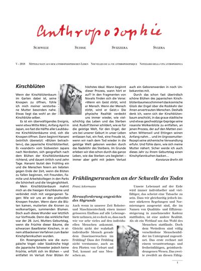 Schweizer Mitteilungen - Mai 2018
