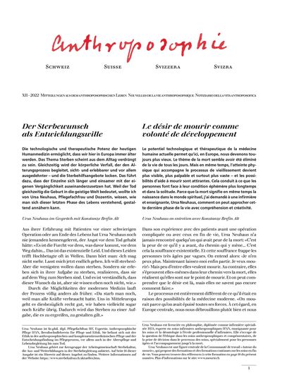 Anthroposophie Schweiz – Dezember 2022