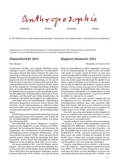 Schweizer Mitteilungen - Februar 2015