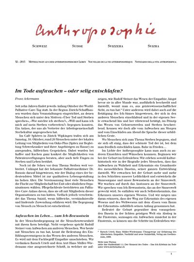 Schweizer Mitteilungen - November 2015